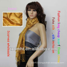 Polyester scarf 30%polyester 70%viscose HTC334-7